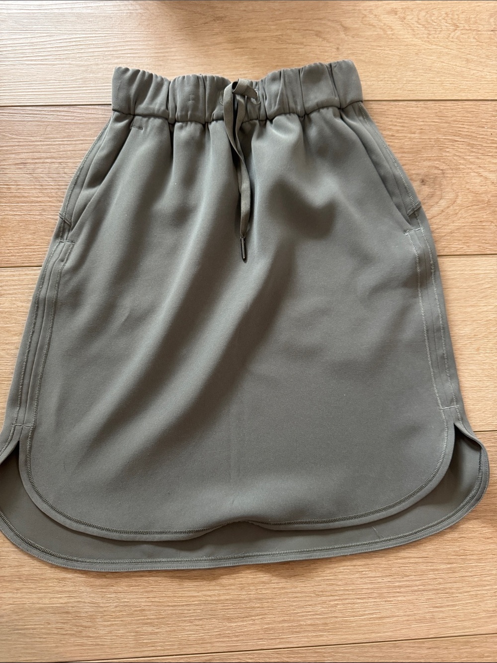 lululemon athletica Olive Green Drawstring Athletic Skirt